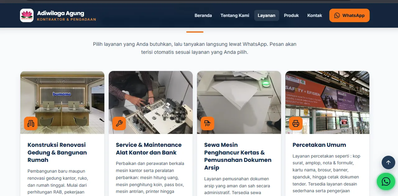 Rak berisi berbagai material dan perkakas di dalam toko bangunan